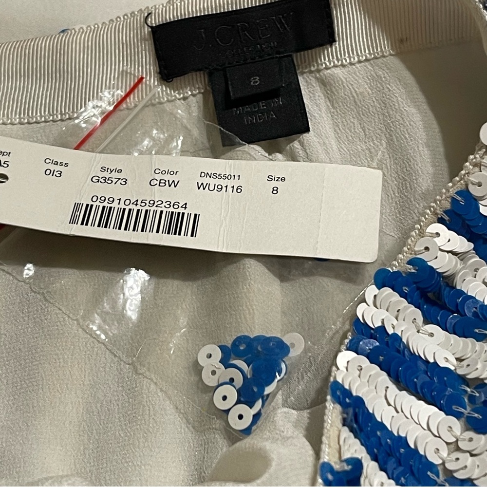 J.Crew Collection Striped Sequin Skirt Style G3573‎ Luxury Pencil Skirt - Picture 7 of 13